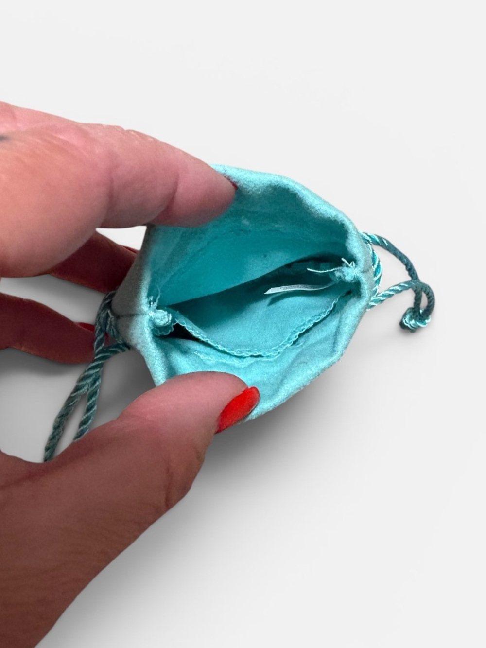 Tiffany & Co. Small Signature Blue Drawstring Jewelry Pouch - Picture 3 of 3